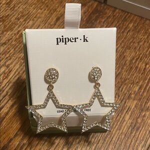 Piper Gold and Silver Star Earrings for Kids